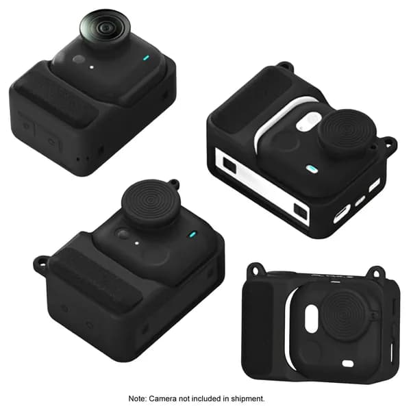 Силиконовый чехол для экшн-камеры Insta360 GO Ultra, чёрный, с магнитным креплением