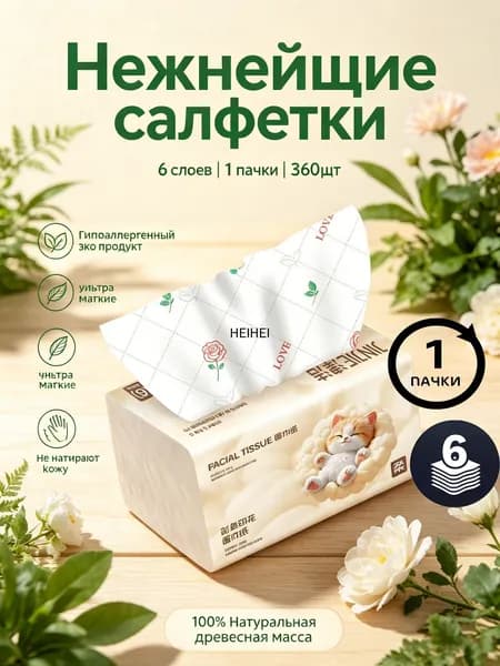 Бумажные салфетки, 360 шт.