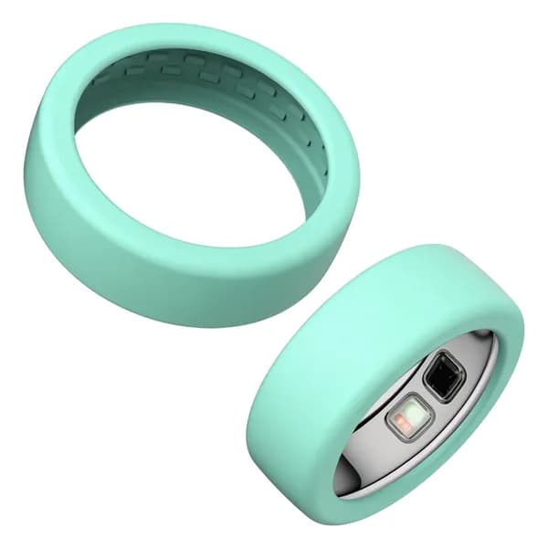 Чехол силиконовый для кольца Oura Ring 5, 4 штуки, прозрачный, чёрный, мятно-зелёный, фиолетовый