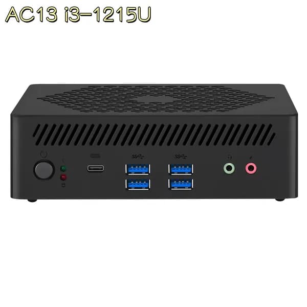 Мини-ПК (Intel Core i3-1215U, RAM 8 ГБ, SSD 1024 ГБ, Intel Graphics, Windows), черный
