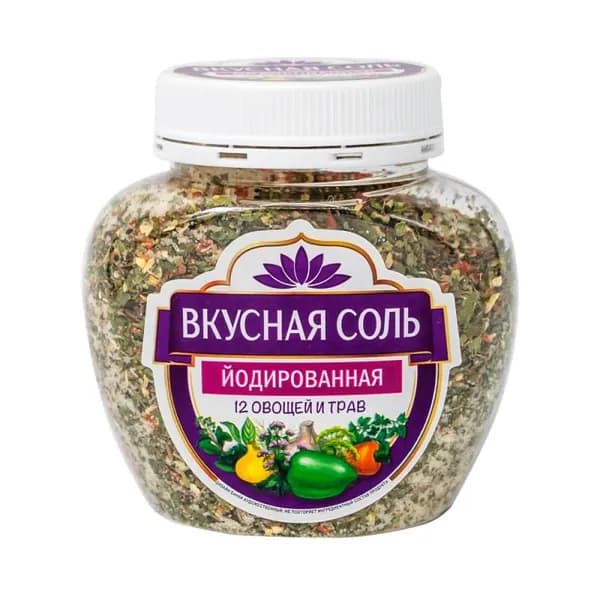 Соль Йодированная "Вкусная" 12 овощей и трав 400гр/3уп