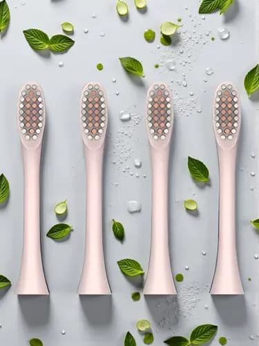 КОМПЛЕКТ 4 ШТ насадка для электрической зубной щетки Sonic Toothbrush X-3, розовый