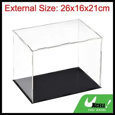 UXcell Акриловый прозрачный витринный ящик, пылезащитная защита, 25x15x20 см
