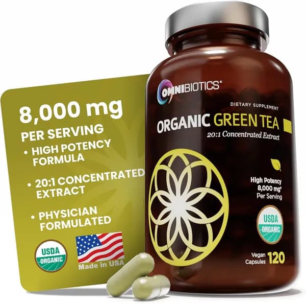 OmniBiotics Зеленый чай добавки 400 мг на порцию (120 веганских капсул)
