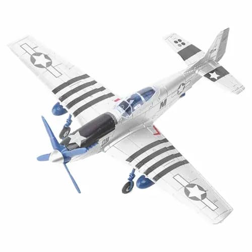 Сборная модель самолета времен Второй мировой войны, истребитель P-51, масштаб 1:48, серебристый