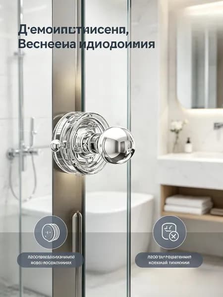 ручка-крючок на присоске шарик многоразовая для стекла и плитки,1 шт