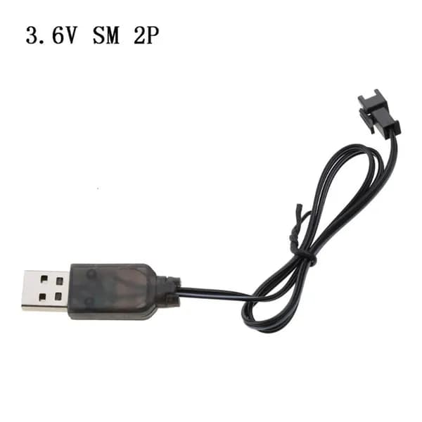 3.6V 2P 250mA USB Зарядное устройство с индикатором заряда, совместимое с NiMH NiCD аккумуляторами автомобильных роботов и игрушек, Черный