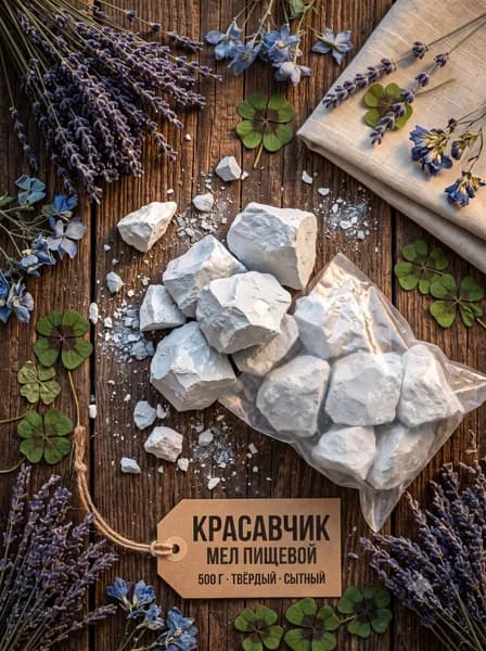Мел пищевой Красавчик природный 500 грамм