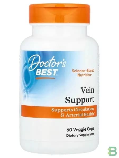 Диосмин, гесперидин, витамин К2 Vein Support, для вен и сосудов, 60 капсул