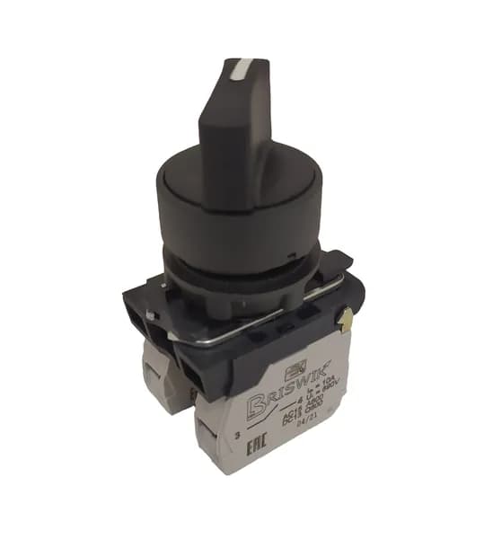 КПЕ 1611 -Р черный 1но+1нз Ручка с фикс 2-поз IP65