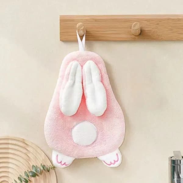 Полотенце кухонное 18x27 1 шт корал-флис светло-розовый