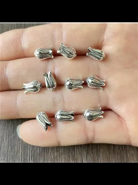 Бусины серебряного цвета 01 silver