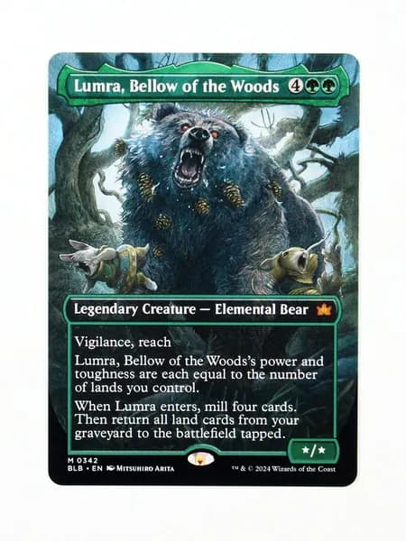 Голографическая (Holo) прокси-карта TCG/MTG Proxy: Lumra, Bellow of the Woods #342