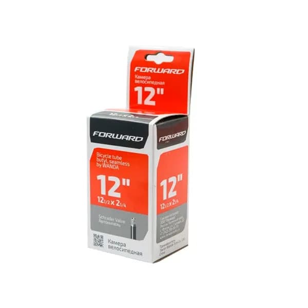 Камера для велосипеда WANDA/FORWARD 12" x 1/2" x 21/4". Велокамера бутиловая TU12