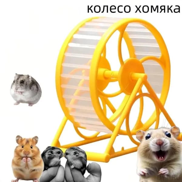 Тихий беговой колесо-беспутник для хомяков, золотых медвежков и других мелких животных с устойчивыми несъемными ножками