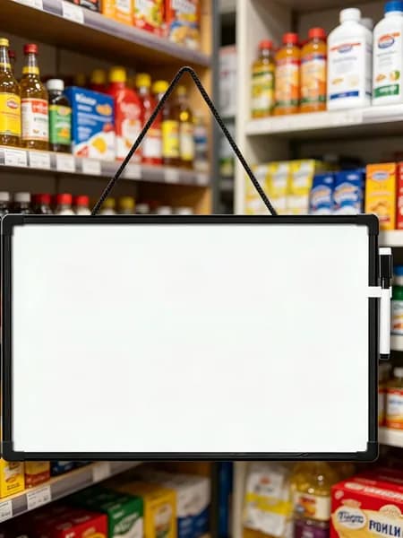 CCOCC Доска магнитная двусторонняя 29.7x19.7 см, для записей маркером, с креплением на стену, черная рамка