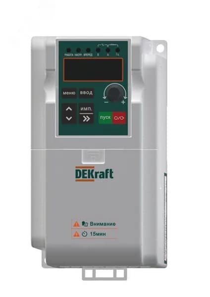 Преобразователь частоты DEKV060-1.5/2.2кВт 3 фазы 380В с торм. модулем