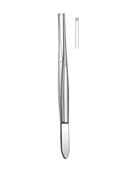 Пинцет хирургический Cushing, зубцы 1:2, прямой , Surgicon