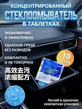 Жидкость стеклоомывателя Таблетки до -30°C, 10 шт.