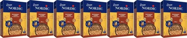 Хлопья Nordic гречневые, комплект: 7 упаковок по 550 г