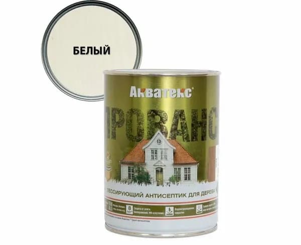 Пропитка-антисептик АКВАТЕКС Прованс лессирующий, для дерева, белый (0,75л)