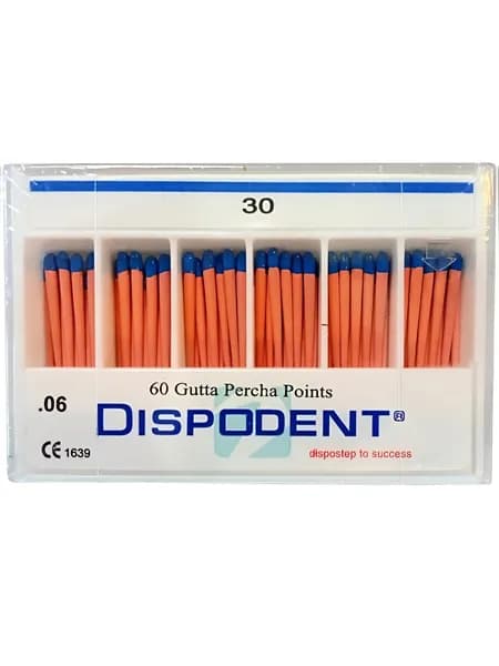 Штифты гуттаперчевые 06 №30, 60шт (Dispodent)
