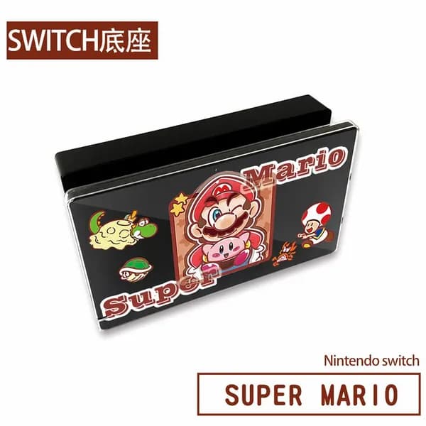 Прозрачный жесткий чехол для OLED, сумка хранения Mario, прозрачная основа Switch