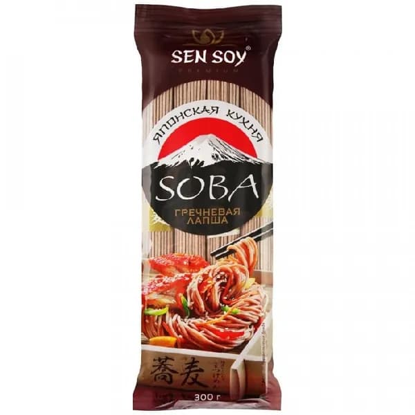 Лапша SENSOY Премиум гречневая SOBA 300г