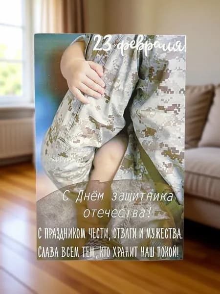Открытка №5 "С 23 Февраля" 10*15