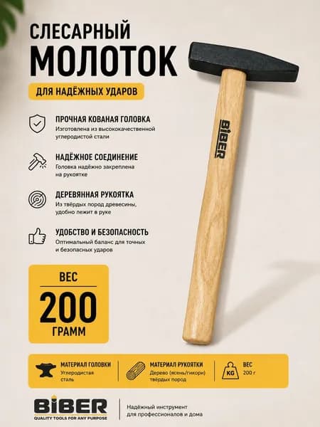 Biber Молоток Слесарный 200г