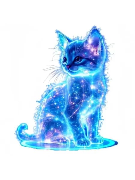 Кошачьи светящиеся наклейки