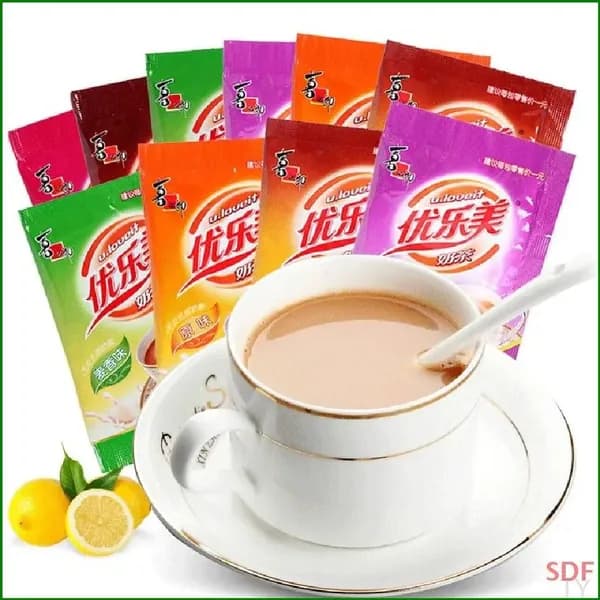 Клубничный Milk Tea, 10 пакетиков, премиумнапиток Солнце