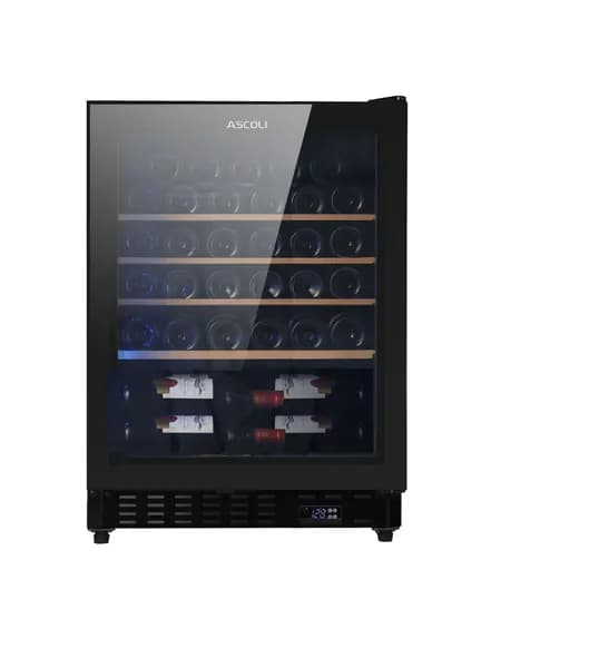 Винный шкаф ASCOLI ASRD130, монотемпературный, 1 камера, 48 бутыл., чёрный