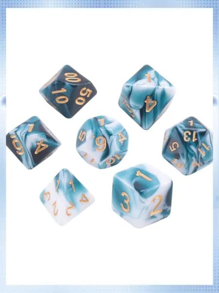 из 7 многогранных Набор ролевых игральных костей совместим с DND Ролевая игра