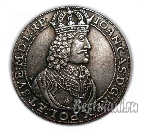 5 дукатов 1659 Ян Казимир Польша копия памятной монеты