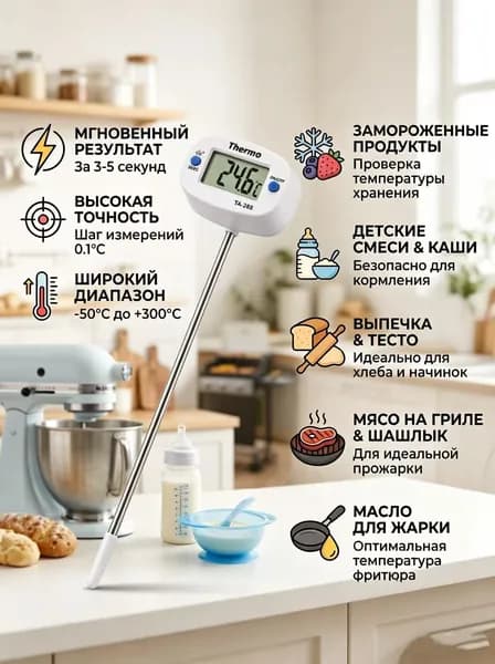 Кулинарный термометр, щуп 4 см