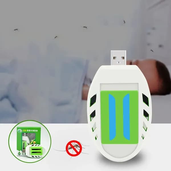 USB-репеллент от комаров портативный для автомобиля и дома с пластинами от комаров питание от power bank