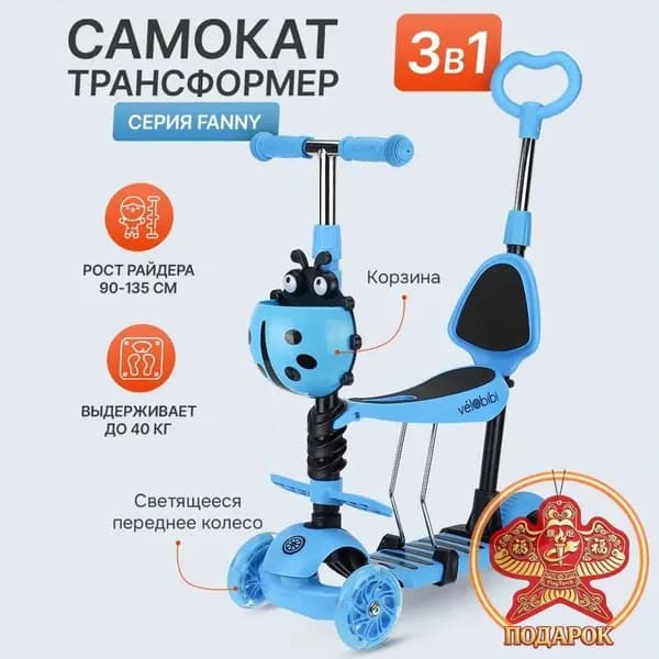 Самокат Fanny, синий