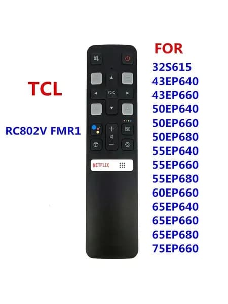 Новое дистанционное управление RC802V FMR1 для TCL Smart TV Android универсальное голосовое дистанционное управление Bluetooth NETFLIXT