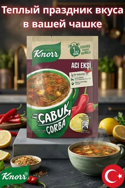 Остро-кислый суп быстрого приготовления Knorr, 19 г