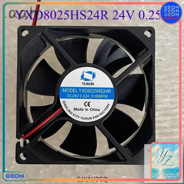 Вентилятор Радиатора Сварочного Аппарата YUXUN YXD8025HS24R 24V 0.22A 5.8W 5100RPM