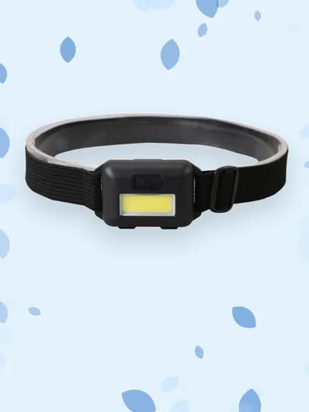 Налобный фонарь LED COB, 3 режима, для рыбалки, Черный