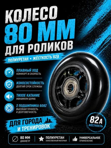 Колесо для роликов 80 мм с подшипниками