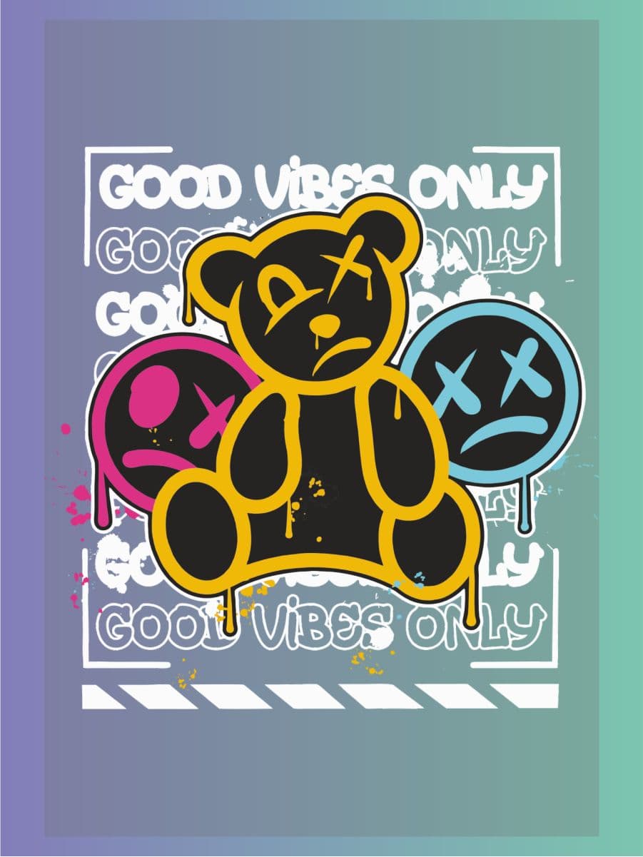 Термонаклейка на одежду good vibe