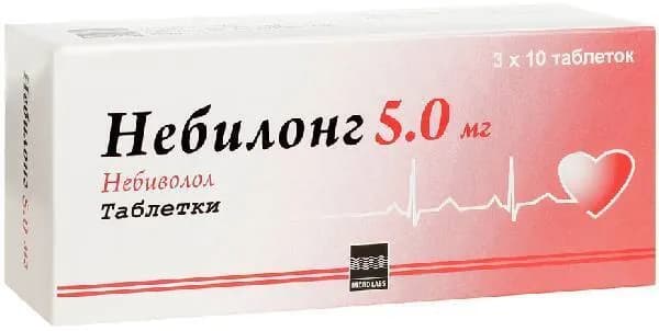 Небилонг, таблетки 5 мг, 30 шт.