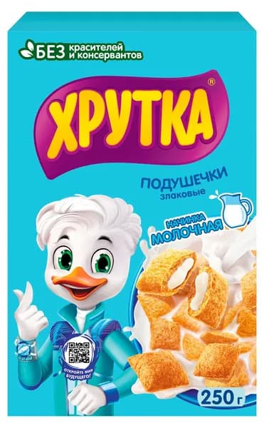 Подушечки ХРУТКА с молочной начинкой, 250 г x 1 шт