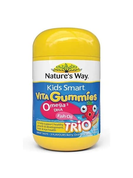 Жевательные резинки с рыбьим жиром Australian Natures 'Way Clear 60 капсул, детский рыбий жир DHA