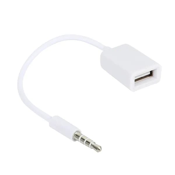 3,5-мм штекер AUX аудио разъем на USB 2.0 гнездо кабель-переходник автомобильный MP3