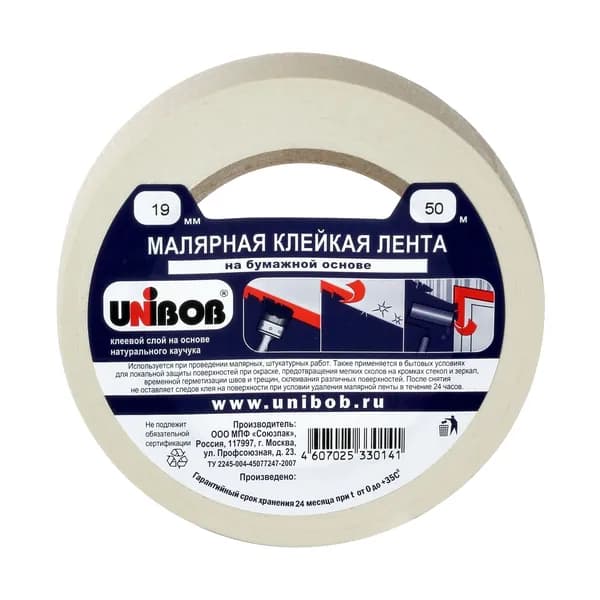Unibob Малярная лента 19 мм х 40м, 1 шт