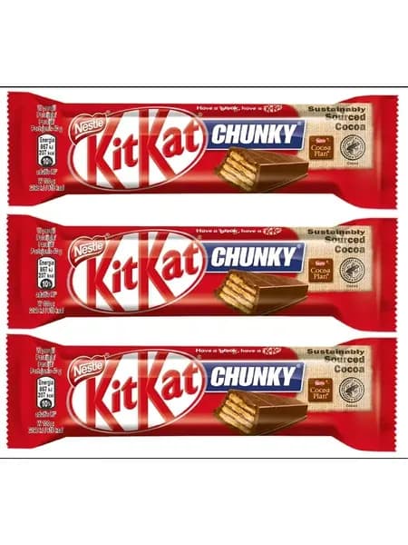 Батончик KITKAT Chunky Classic молочный шоколад с хрустящей вафлей (ГЕРМАНИЯ) 40г*3штуки